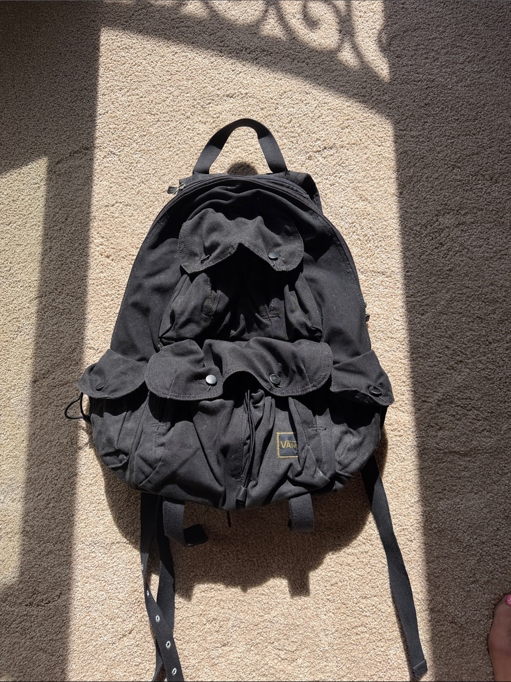 Vans Black Canvas Utility Backpack